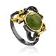 Ornate Design Silver Jade Ring, Ring Size: 7 / 17.5, image 