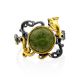 Ornate Design Silver Jade Ring, Ring Size: 9.5 / 19.5, image , picture 4