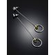 Fashionable Silver Amber Dangle Earrings The Palazzo, image , picture 2