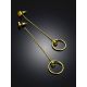 Trendy Gilded Silver Amber Chain Earrings The Palazzo, image , picture 2