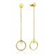 Trendy Gilded Silver Amber Chain Earrings The Palazzo, image 