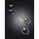 Trendy Silver Amber Dangle Earrings The Palazzo, image , picture 2