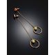Chic Rose Plated Silver Amber Dangle Earrings The Palazzo, image , picture 2