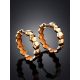 Hexagon Motif Golden Hoop Earrings The Roxy, image , picture 2