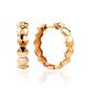 Hexagon Motif Golden Hoop Earrings The Roxy, image 