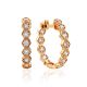 Honeycomb Motif Gold Crystal Hoop Earrings The Roxy, image 