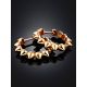 Glam Rock Style Gold Spike Hoop Earrings The Roxy, image , picture 2