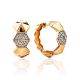 Fabulous Gold Crystal Hoop Earrings The Roxy, image 