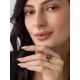 Ornate Design Silver Jade Ring, Ring Size: 7 / 17.5, image , picture 3