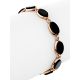 GILDED SILVER AMBER LINK BRACELET THE MONACO, Length: 17, image , picture 4