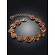 Gilded Silver Amber Link Bracelet The Monaco, image , picture 2