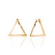 Triangle Design Gold Earrings The Roxy, image 