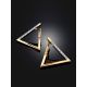 Gold Crystal Triangle Earrings The Roxy, image , picture 2