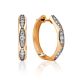 Glam Rock Style Gold Crystal Hoop Earrings The Roxy, image 