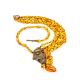 Multi Layer Amber Brass Necklace The Pandora, Length: 63, image , picture 3