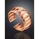 Bold Rose Plated Silver Ring The ICONIC, Ring Size: Adjustable, image , picture 2