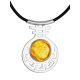 Bold Silver Amber Necklace The Ellas, image 