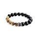 Black Amber Bracelet With Wooden Beads The Cuba, image 