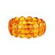 Cognac Amber Flat Beaded Bracelet, image 