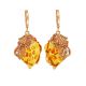 Amber Earrings In Gold-Plated Silver The Dew, image 