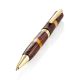 Handcrafted Wenge Wood Pen With Honey Amber The Indonesia, image 
