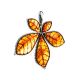 Wonderful Cognac Amber Pendant In Sterling Silver The Chestnut, image 