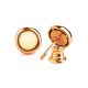 Charming Gold-Plated Studs With Honey Amber The Berry, image 