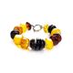 Multicolor Amber Beaded Bracelet, image 