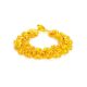 Lemon Amber Braided Bracelet With Glass Beads The Fable, image 