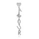 Sterling Silver "Amour" Mono Earring, image 