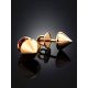 Minimalist Design Gold Stud Earrings The Roxy, image , picture 2