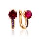 Chic Gold Corundum Earrings, image 