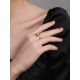 Versatile Gold Crystal Ring SWAROVSKI GEMS, Ring Size: 8 / 18, image , picture 3