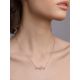 Trendy Gold Crystal Safety Pin Necklace, image , picture 3