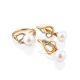 Elegant Gold Pearl Earrings, image , picture 4