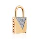 Gold Crystal Padlock Pendant The Roxy, image , picture 4