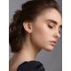 Trendy Gold Crystal Safety Pin Earrings, image , picture 3