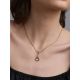 Geometric Design Gold Crystal Statement Pendant, image , picture 3