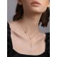 Infinity Motif Gold Crystal Necklace, image , picture 3