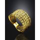 Ultra Feminine Gilded Silver Beaded Ring The Sparkling, Ring Size: 8 / 18, image , picture 2