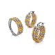 Multicolor Gilded Silver Hoop Earrings The Sparkling, image , picture 4