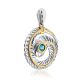 Feather Motif Silver Topaz Pendant, image , picture 3