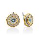 Floral Design Silver Topaz Earrings, image 