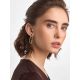 Smooth Stylish  Rose Plated Silver Earrings The Liquid, image , picture 3