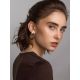 Sleek Rose Plated Silver Amber Stud Earrings The Palazzo, image , picture 3