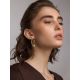 Smooth Stylish Gold Plated Silver Earrings The Liquid, image , picture 3
