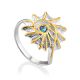 Shell Motif Silver Topaz Ring, Ring Size: 8 / 18, image 