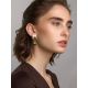 Fluid Form Gilded Silver Amber Stud Earrings The Palazzo, image , picture 3