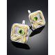 Voluptuous Silver Chrysolite Earrings, image , picture 2
