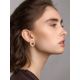 Textured Rose Gold Plated Silver Round Earrings The Liquid, image , picture 3